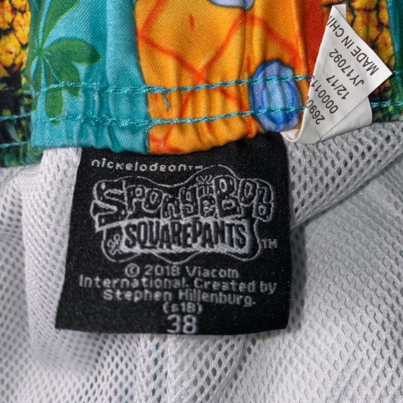 Men’s Spongebob Squarepants Swim Trunk - Picture 4 of 4